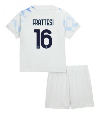Inter Milan Davide Frattesi #16 Udebanetrøje Børn 2025-26 Kortærmet (+ Korte bukser)